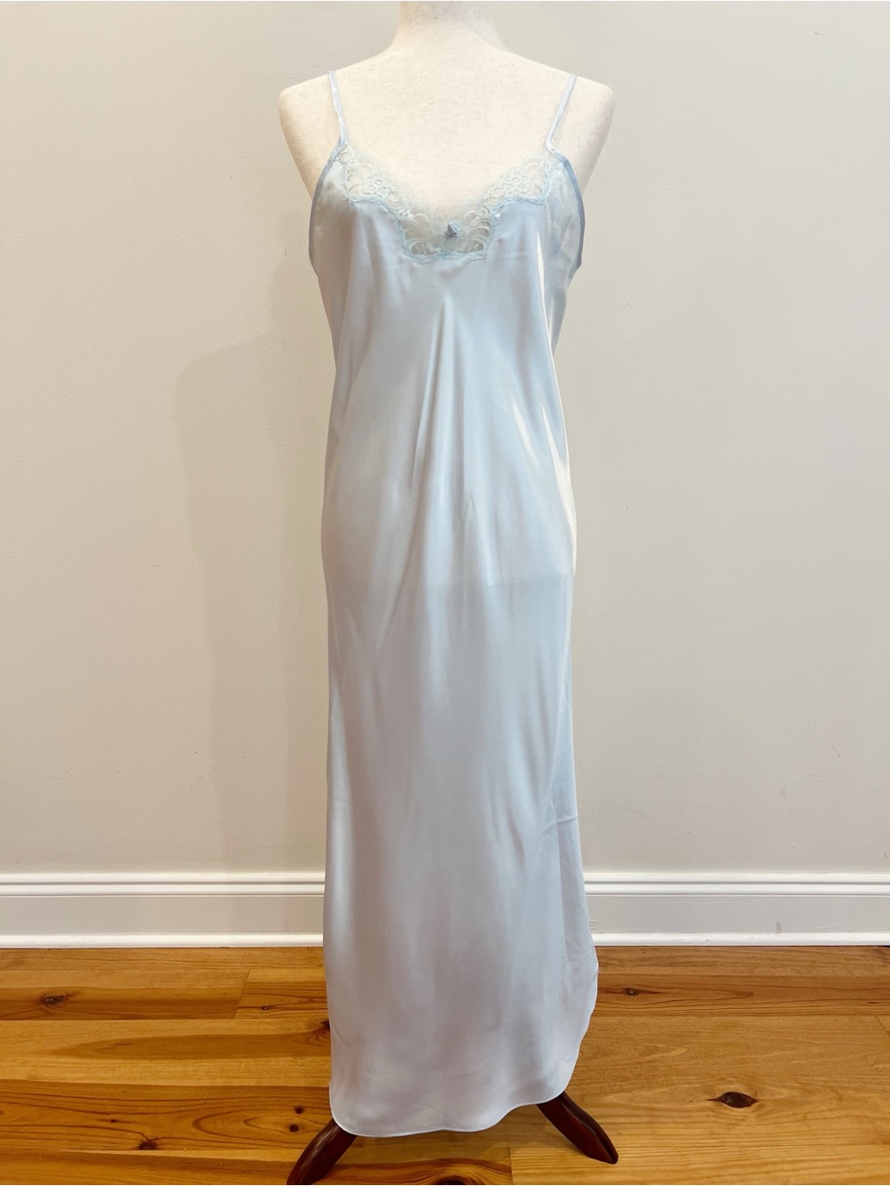 Vintage Nordstrom Slip Dress Lingerie Size Small Satin Lace Maxi Romantic Bridal